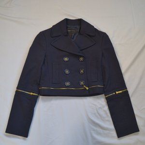 BCBG Navy Blue Cropped Blazer